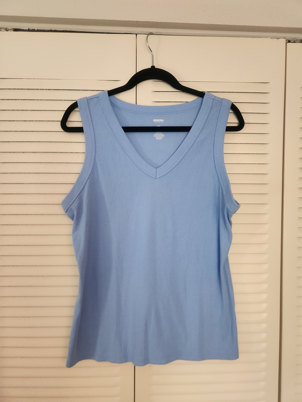SONOMA Light Blue Women's V-Neck Tank Top